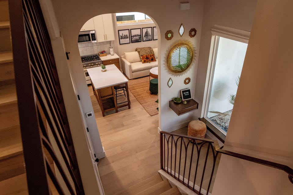Step into a beautifully decorated, cozy retreat that instantly feels like home.