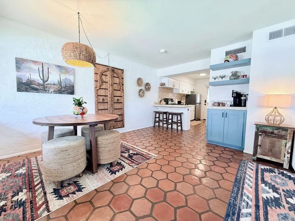 Set beside the kitchen and open to the living room, the dining area is part of one seamless, inviting space.