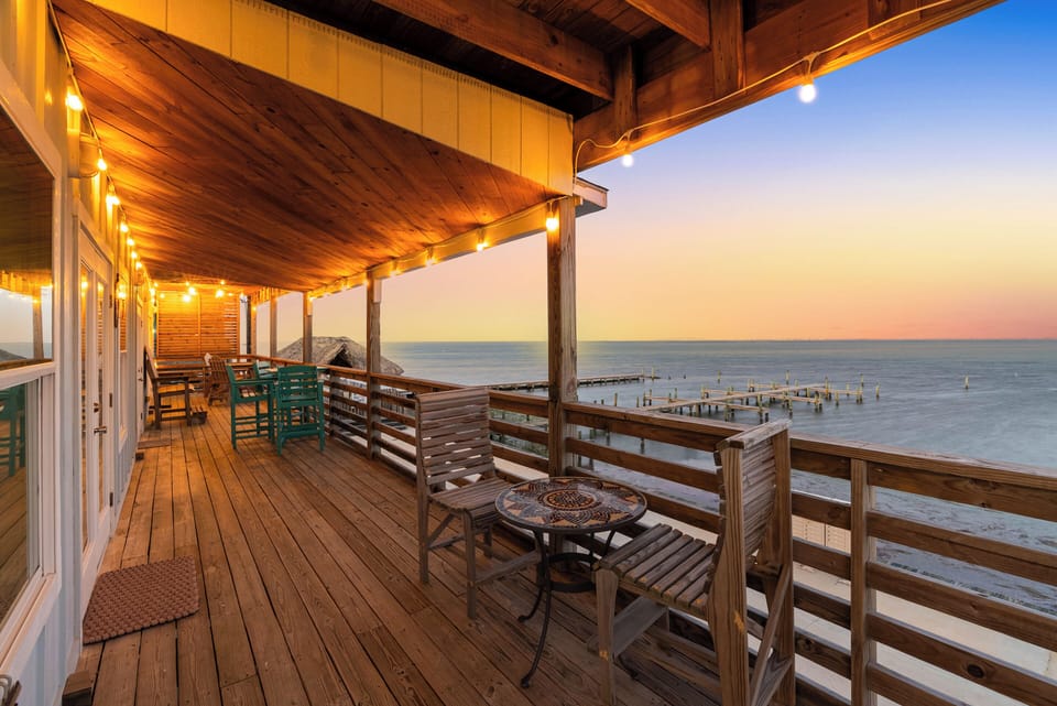 Balcony - perfect for watching sunsets over the bay.