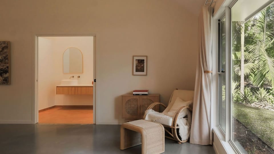 Wake slowly or read softly in this cozy corner.