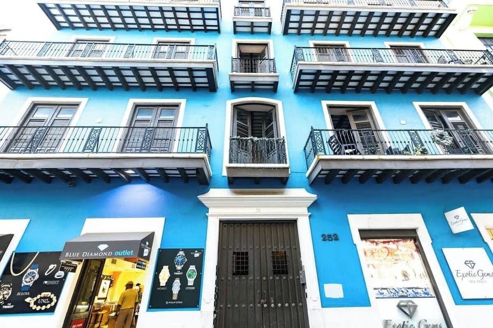 Welcome to a piece of history. This stunning building, showcasing classic Spanish colonial design and elegant wrought iron work, provides a picturesque backdrop for your unforgettable visit.