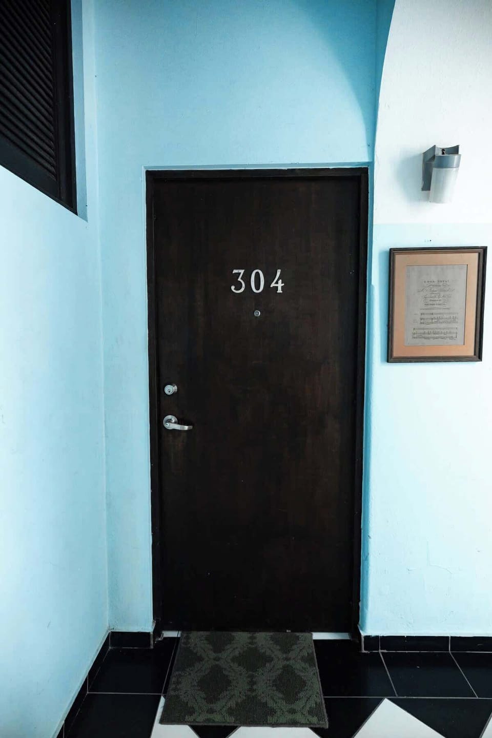 Your exclusive retreat awaits! Step inside your private sanctuary, clearly marked with the number 304, ensuring easy access and privacy throughout your stay. A seamless and secure arrival experience guaranteed.