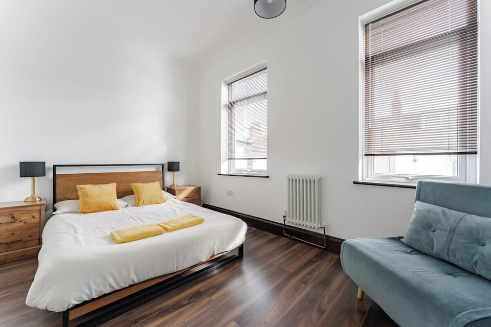 Villa front double bedroom, with double bed & chair-bed.
