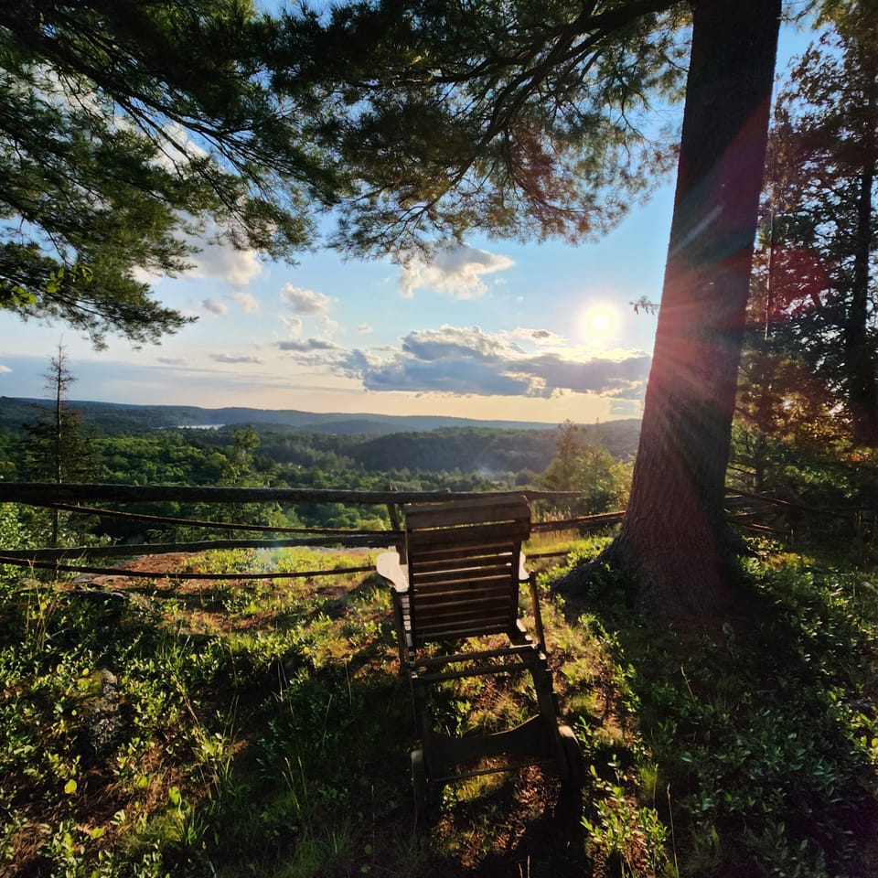 The view from the Cliffside Cabin.