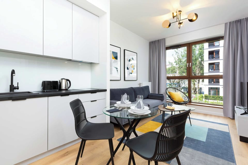 A spacious, modern layout combining the dining area with the cozy relaxation zone.