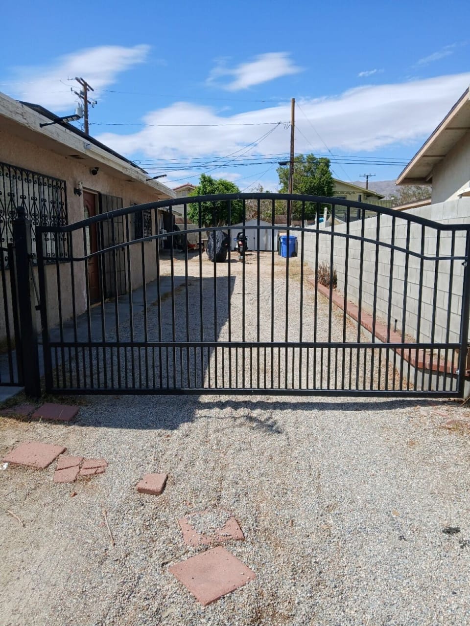 Open the gate and back on in