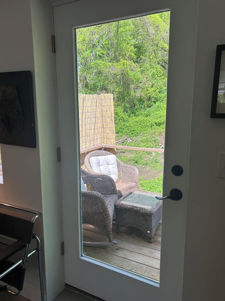 North side porch from living area.