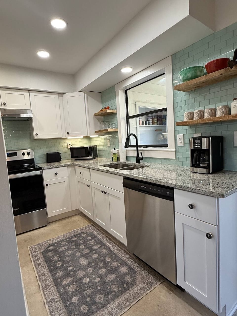 Standard drip coffee maker provided.