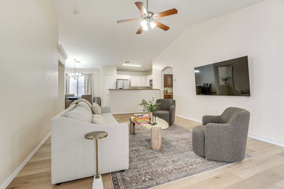 Living Room | Single-Story Home | Queen Sleeper Sofa | Smart TV