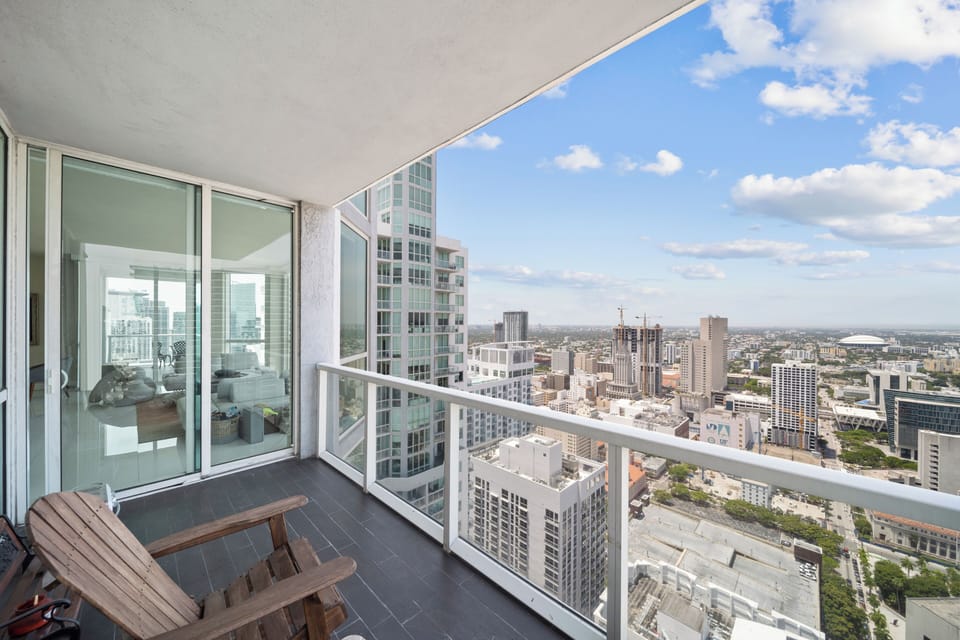 North facing balcony