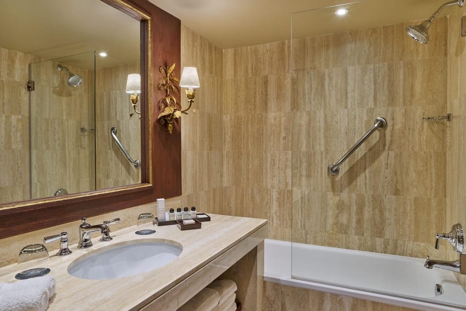 Soak and reset in the deep tub with spa-like calm.
