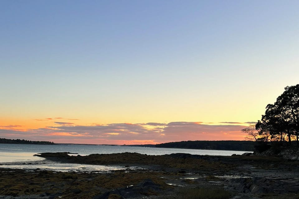 sunset beach view