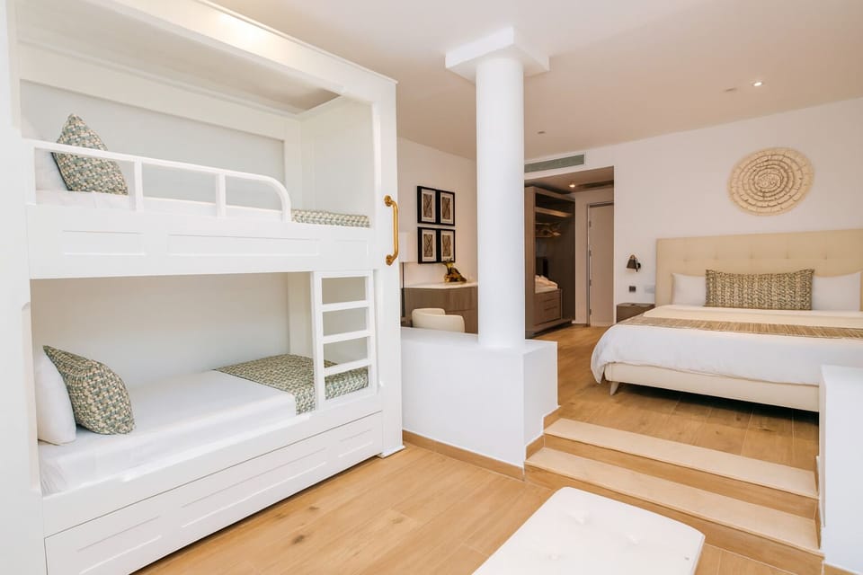 Stretch out in an airy layout designed for easy comfort.
