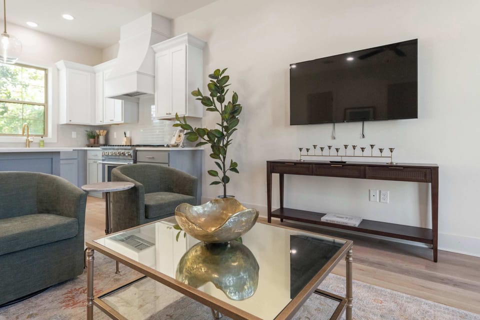 Designer selected furniture with 55" smart tv