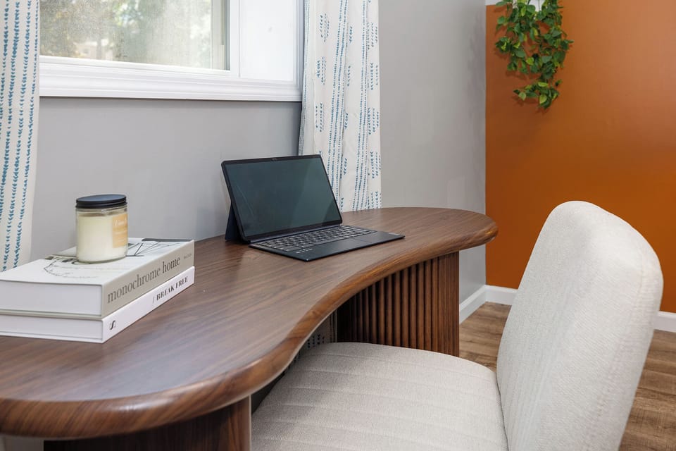Dedicated workspace in the master's bedroom