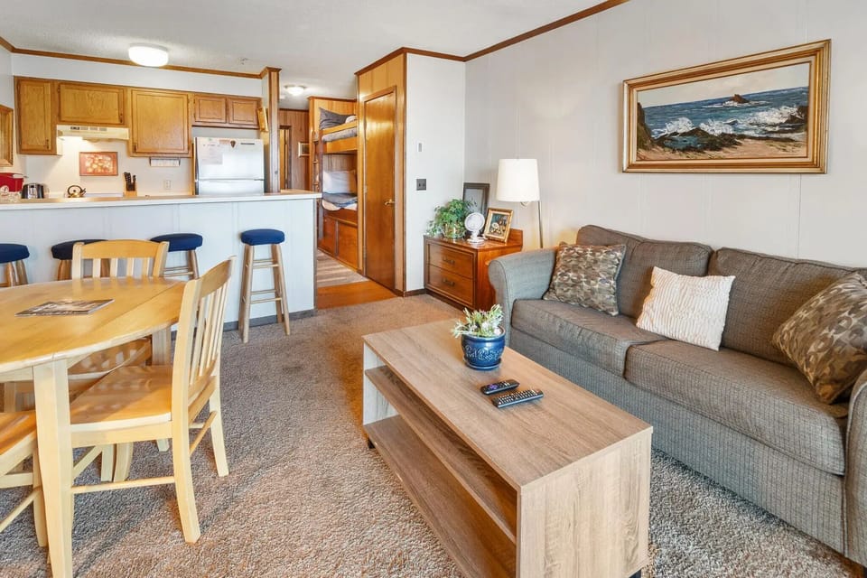 Bunk beds in the hallway. Perfect for kids (or adventurous adults)!