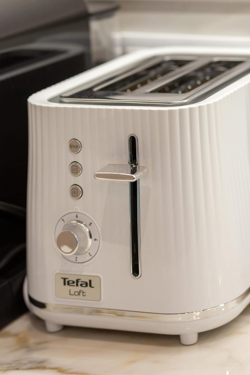 Toaster in the kitchenette.