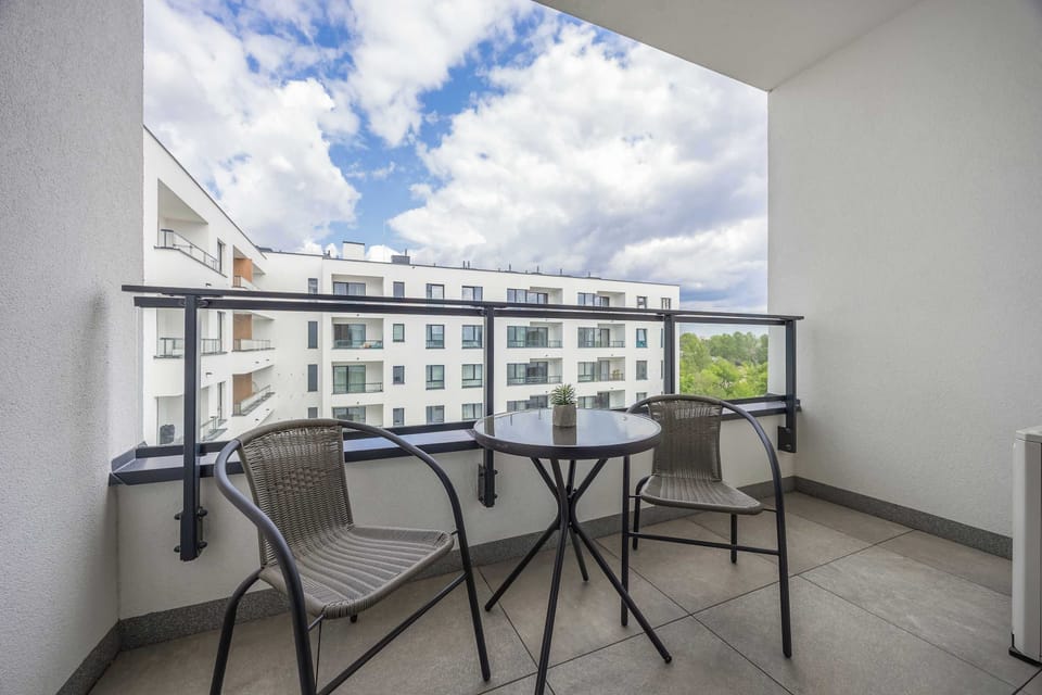 The balcony's peaceful ambiance is ideal for unwinding.