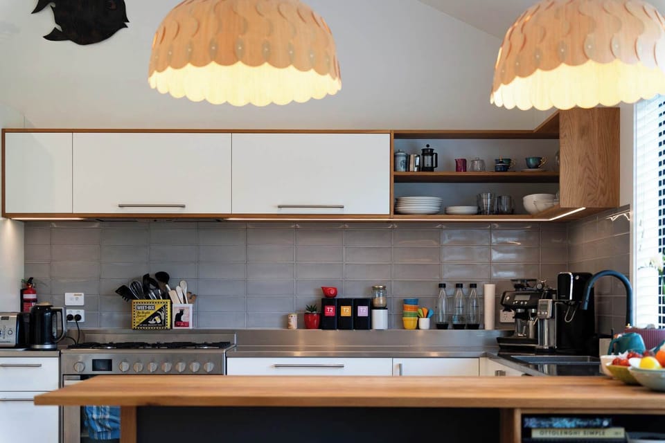 Well-stocked kitchen for home-cooked family meals