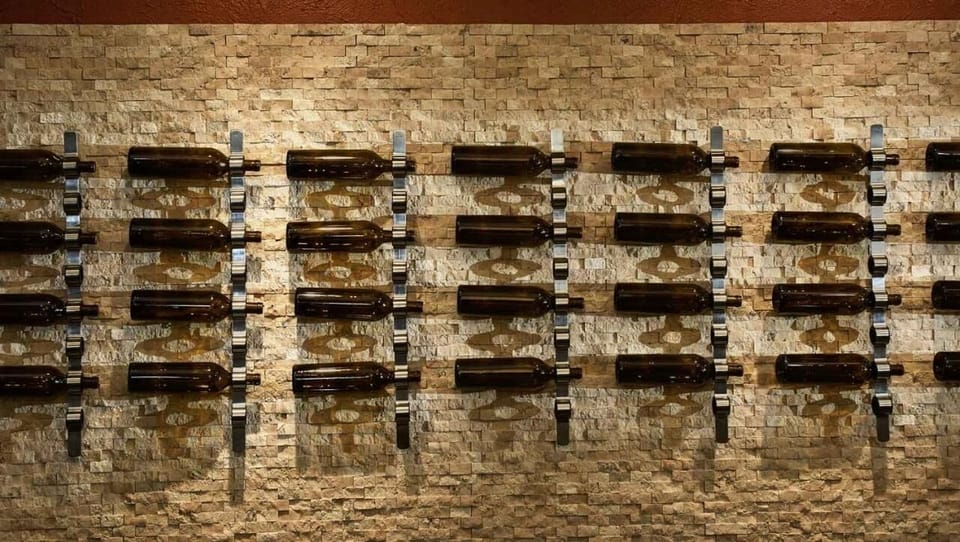 Sip and savor as stylish bottle displays set the mood.
