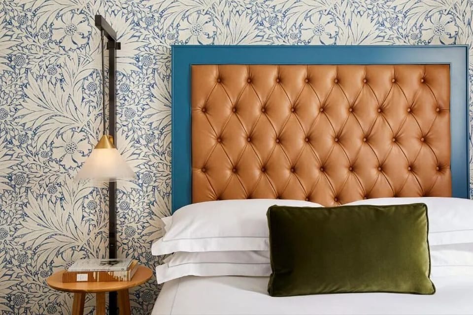 Sink into plush pillows and savor this design-forward backdrop.