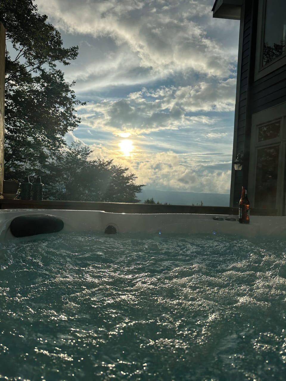 Hot tub with a nice view