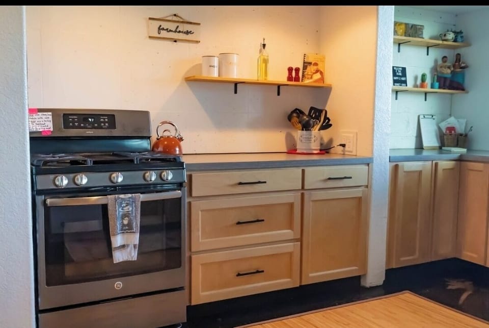 Fully equipped kitchen for all your cooking needs.