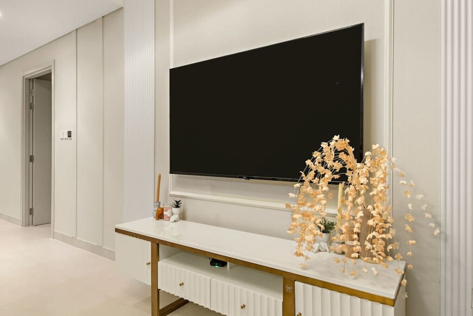 Living Room: Elegant space with modern decor, a sleek TV, and stylish accents for relaxation!