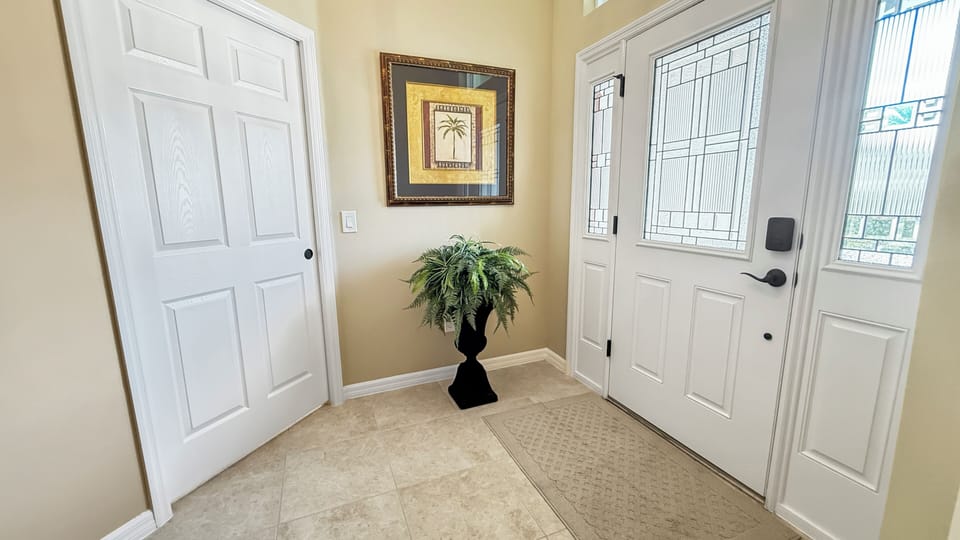 Guest Room entrance with a pocket door creating another private suite