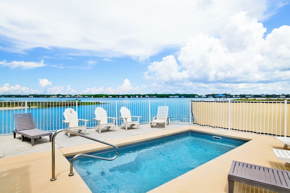 Private pool that can be heated during the cooler months