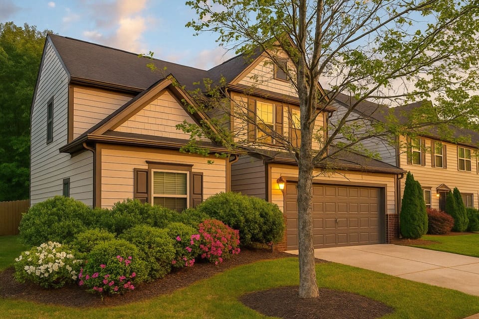 Charming home surrounded by vibrant landscaping for a refreshing getaway!
