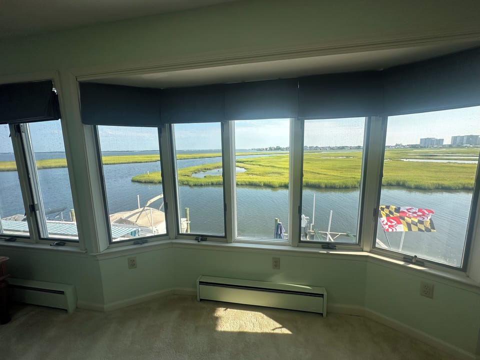Upstairs view of bay!