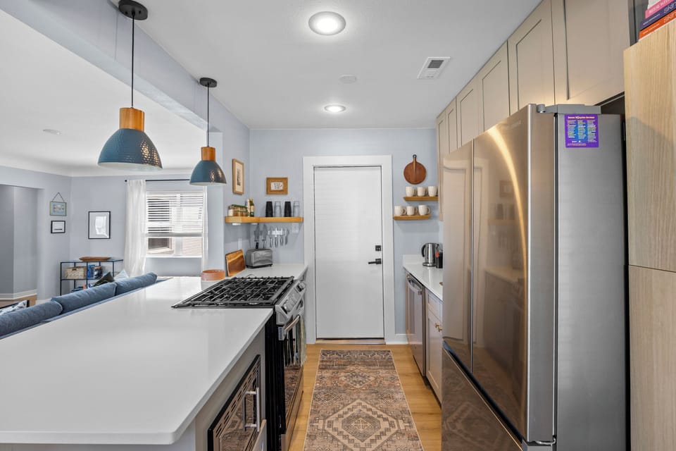 New appliances and tons of storage.