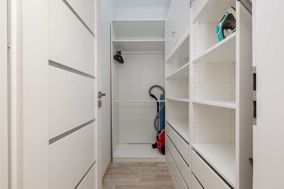 Spacious wardrobe with plenty of storage space.  