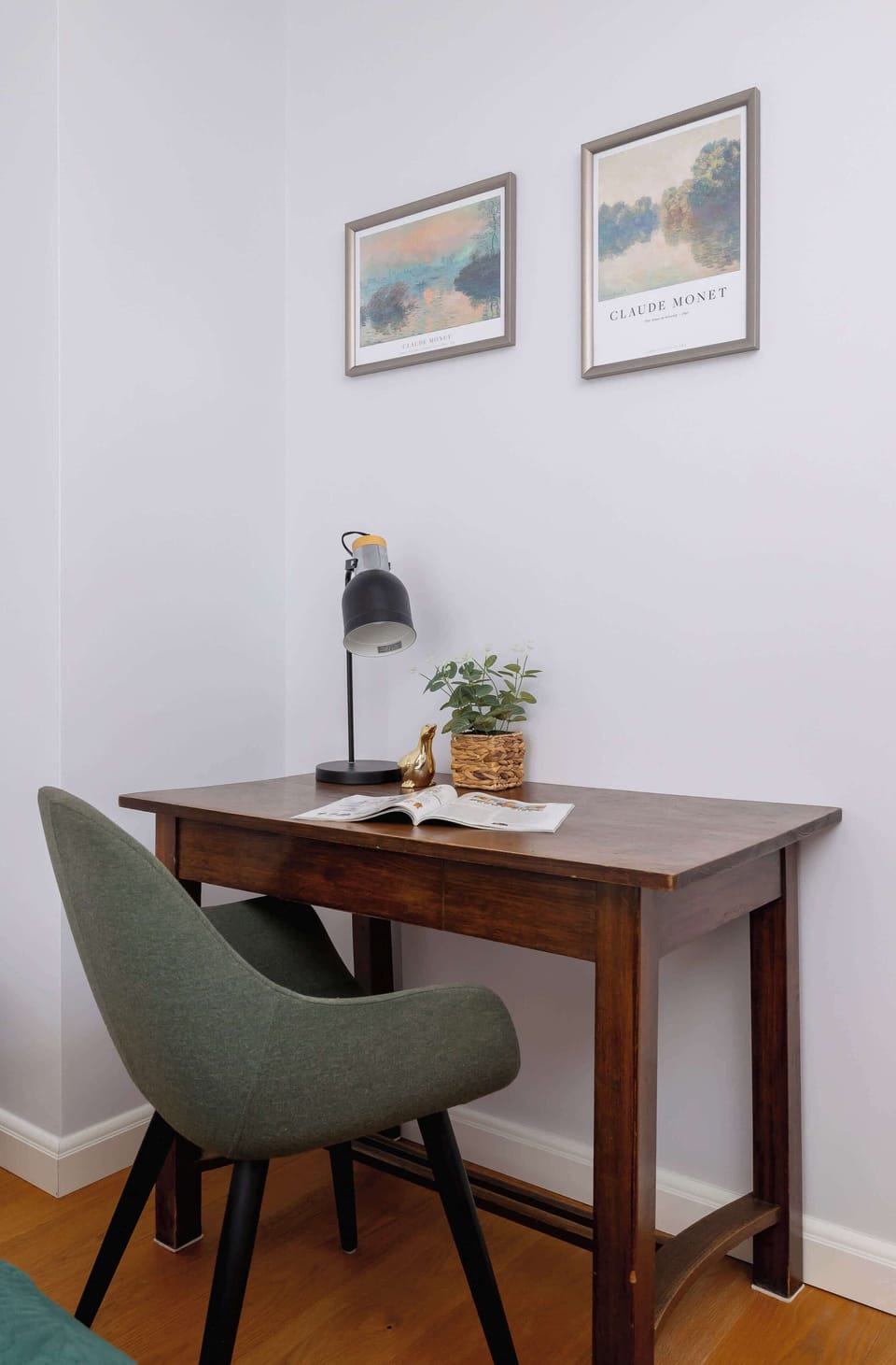 Functional and comfortable space for remote work, which the guests can use during their business trips.