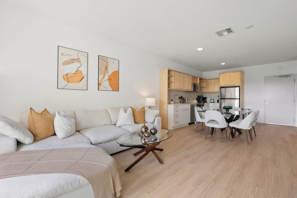 It's a spacious unit with 9-foot ceilings