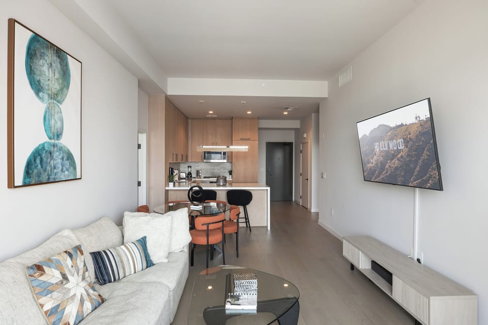 Modern design meets comfort—the perfect spot to relax and stream your favorites.
