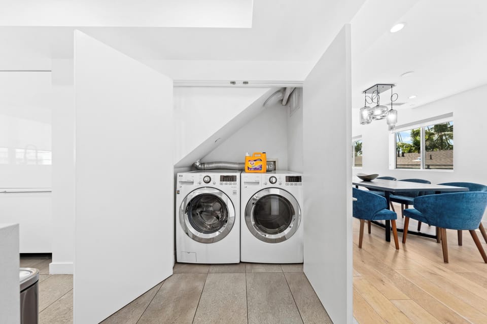 Enjoy the ultimate convenience of full-sized in-unit laundry.