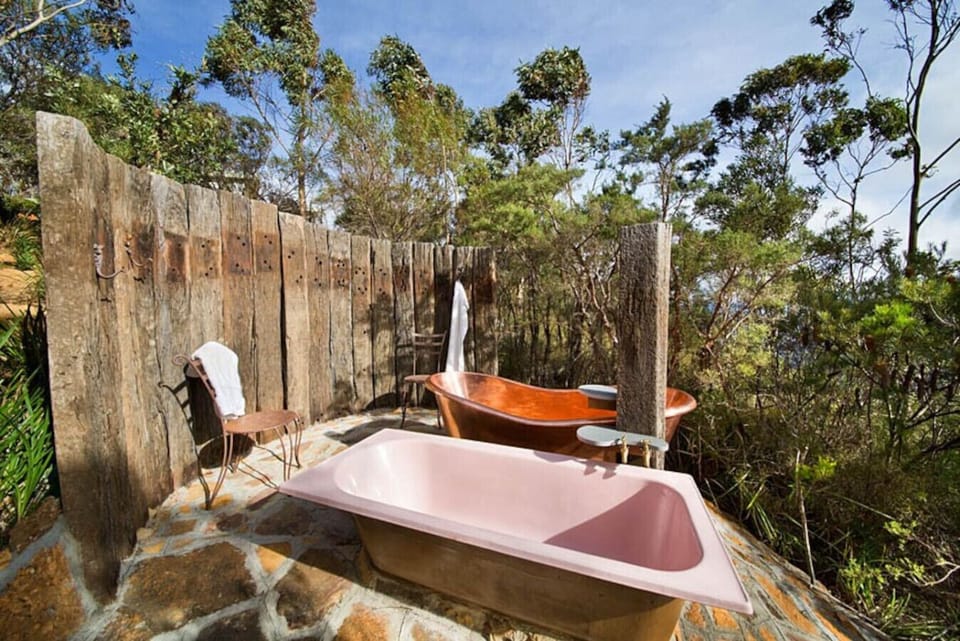 Outdoor baths with a view