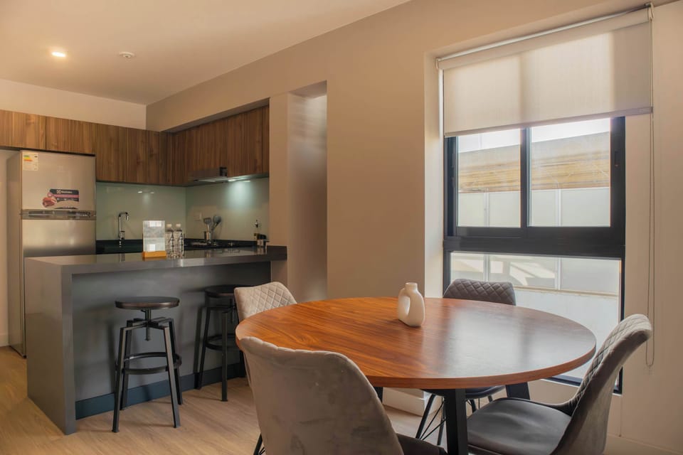 Illuminated dining room