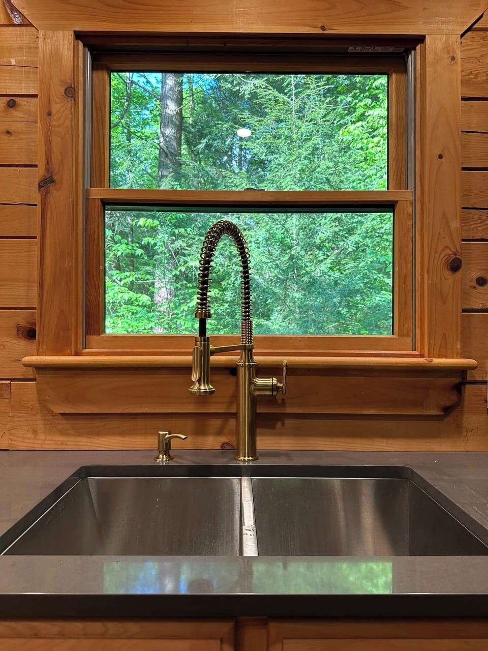 Kitchen sink with a view
