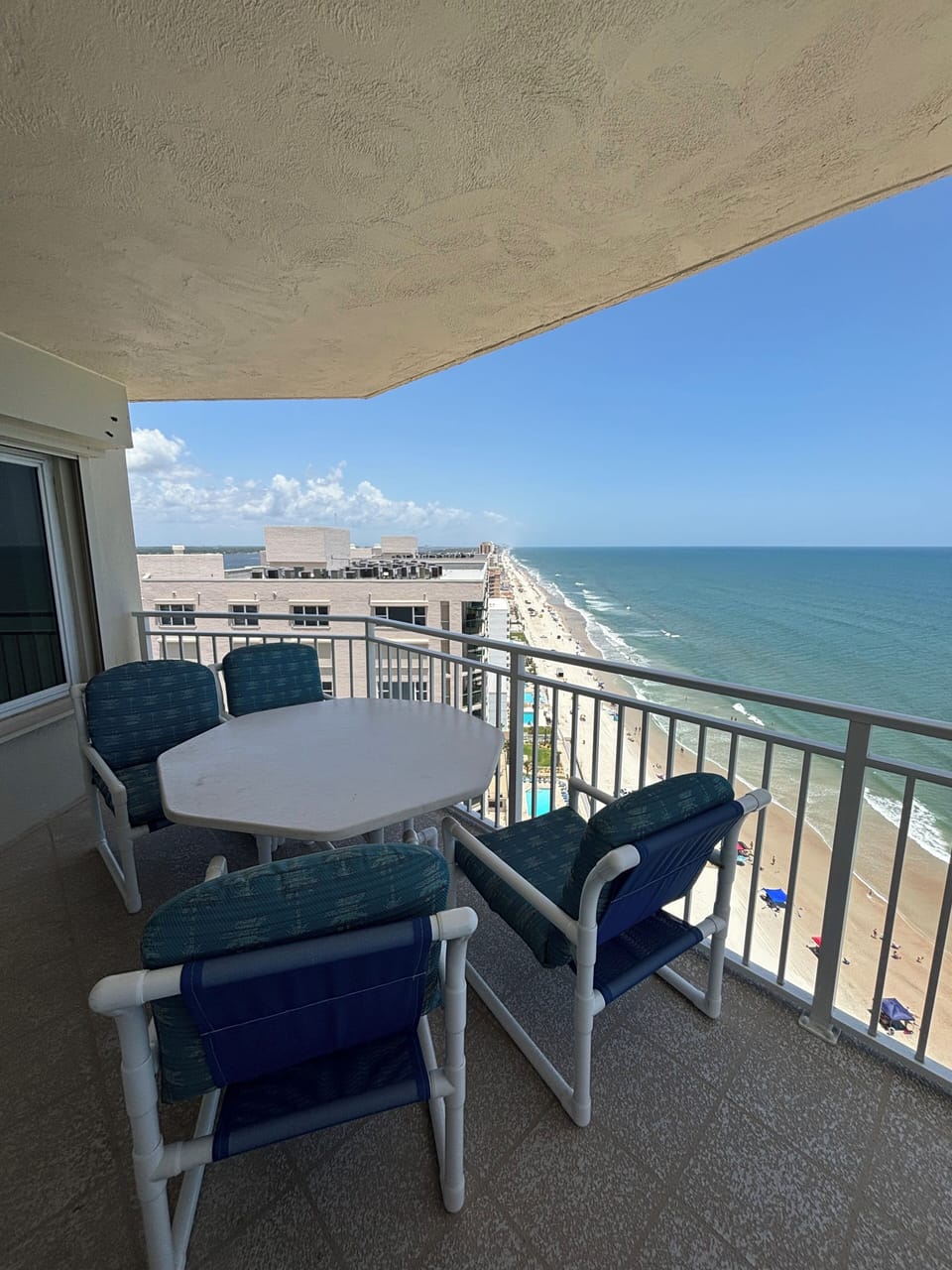 View of the North coast from the living room balcony.