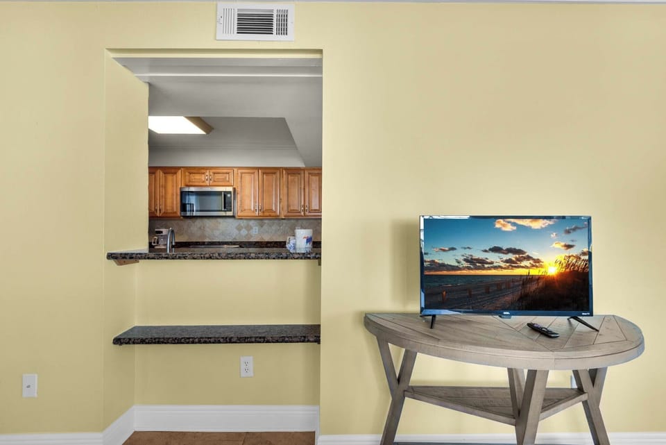 Flat-screen TV in the living room