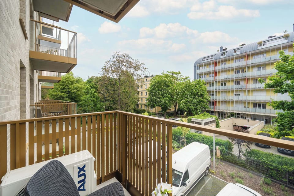 Private balcony overlooking the neighborhood.