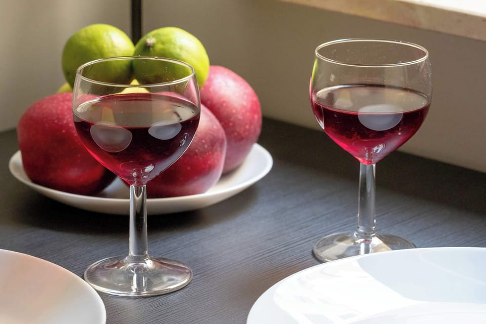 Wine glasses are included in the equipment and are especially useful during a romantic getaway or after a busy day.