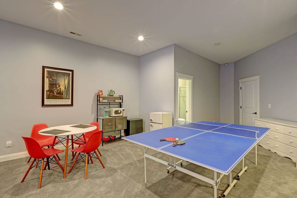 Pull out the ping pong table and have a blast with this full setup.