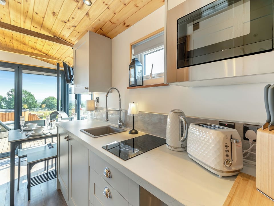 Kitchen area | Barn Owl Lodge - Stone Hall Farm, Dalton, near Wigan