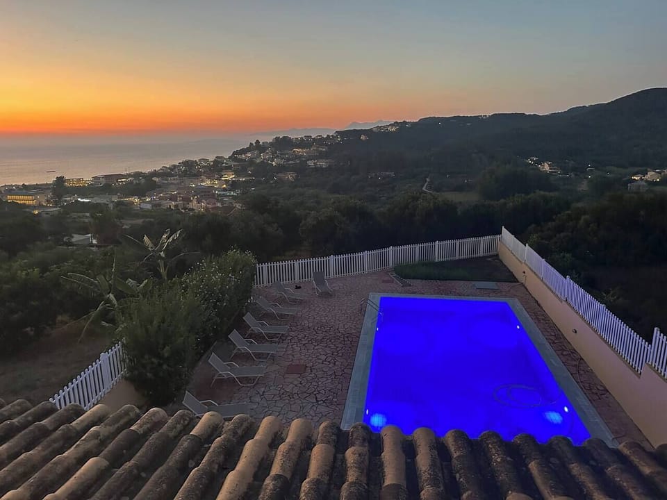 View from the balcony at night