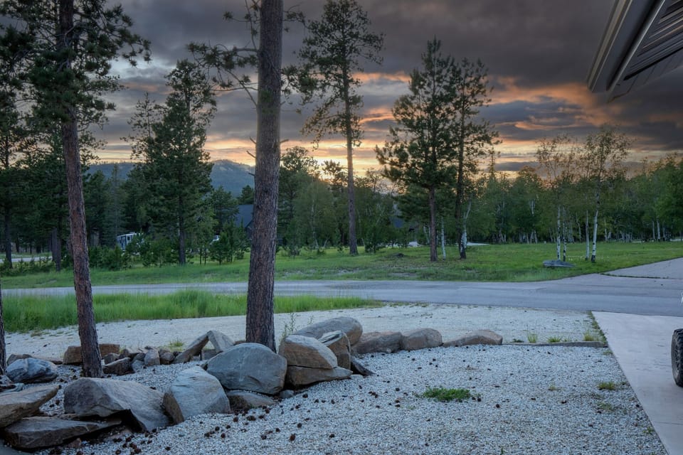 Watch Terry Peak turn gold right from the front porch — you've got the best seat in the house for every sunset.