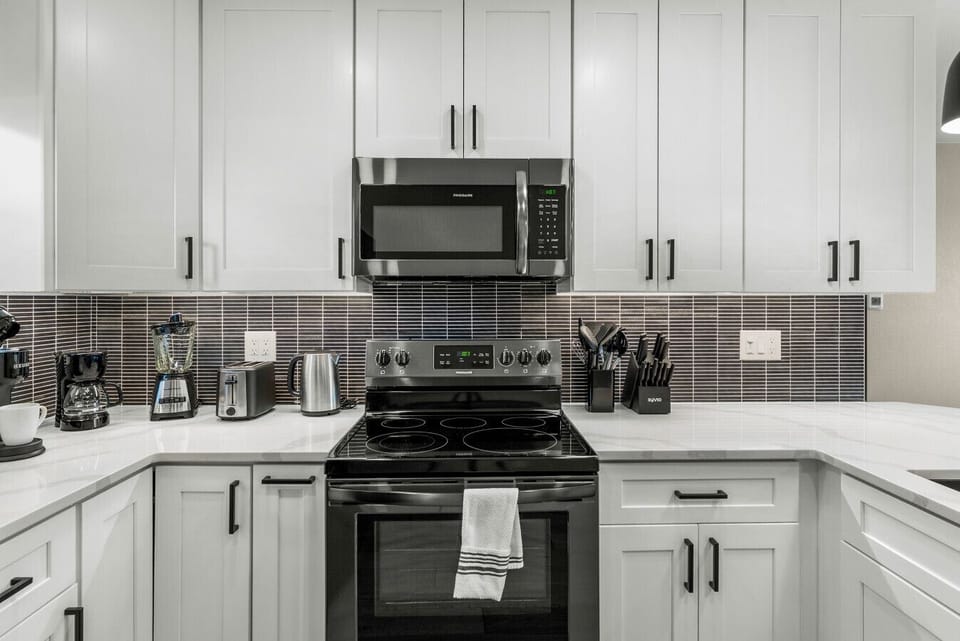 Beautifully updated kitchen with bar seating